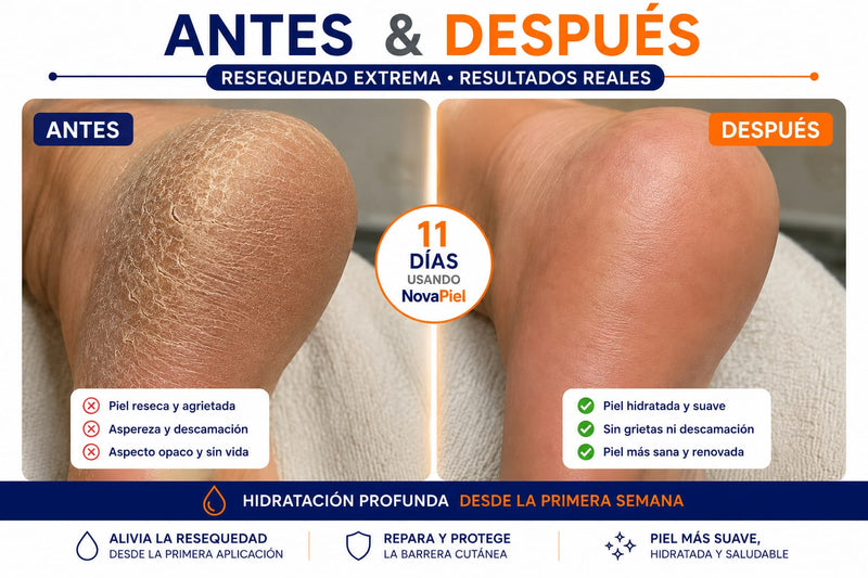 NovaPiel Crema para Piel Seca y Reseca — Manos, Codos y Talones