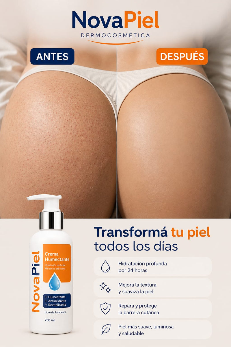 NovaPiel Crema para Piel Seca y Reseca — Manos, Codos y Talones
